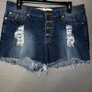 Noki Mina Distressed Denim Shorts Women’s 13/14 High Rise Cutoff Jeans